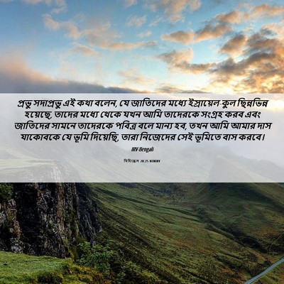 Picture 06 - যিহিষ্কেল 28:25 BENIRV - প্রভু সদাপ্রভু এই - Bible Verse Picture