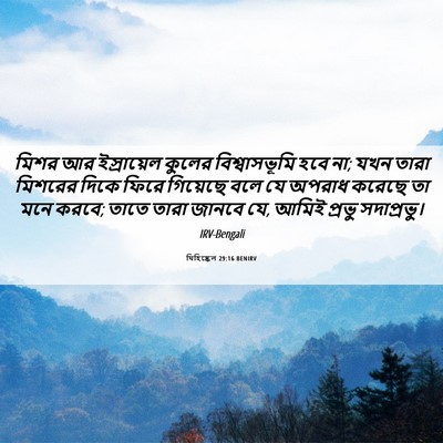 Picture 06 - যিহিষ্কেল 29:16 BENIRV - মিশর আর ইস্রায়েল - Bible Verse Picture