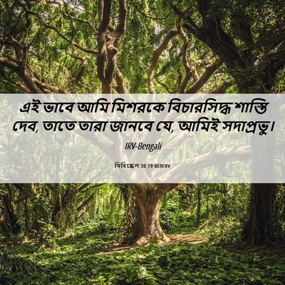 Picture 06 - যিহিষ্কেল 30:19 BENIRV - এই ভাবে আমি মিশরকে - Bible Verse Picture