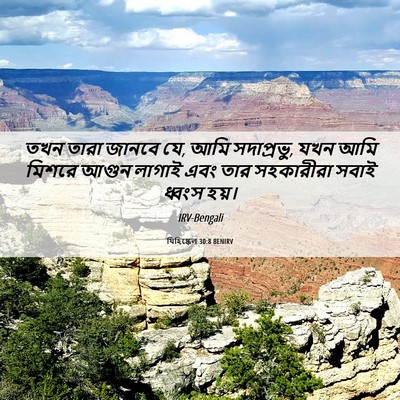 Picture 06 - যিহিষ্কেল 30:8 BENIRV - তখন তারা জানবে যে, - Bible Verse Picture