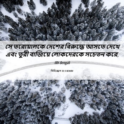 Picture 06 - যিহিষ্কেল 33:3 BENIRV - সে তরোয়ালকে - Bible Verse Picture