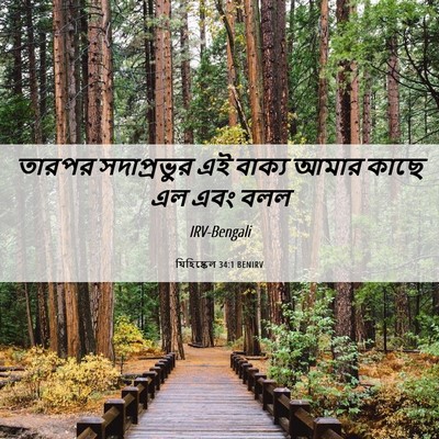Picture 06 - যিহিষ্কেল 34:1 BENIRV - তারপর সদাপ্রভুর - Bible Verse Picture