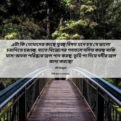 Picture 06 - যিহিষ্কেল 34:18 BENIRV - এটা কি তোমাদের - Bible Verse Picture