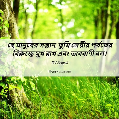 Picture 06 - যিহিষ্কেল 35:2 BENIRV - হে মানুষের সন্তান, - Bible Verse Picture