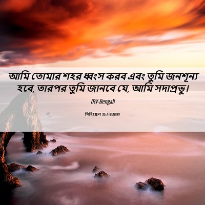 Picture 06 - যিহিষ্কেল 35:4 BENIRV - আমি তোমার শহর - Bible Verse Picture