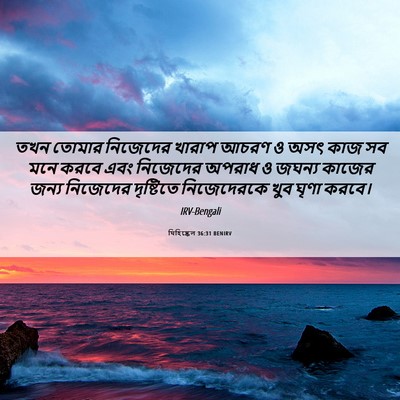 Picture 06 - যিহিষ্কেল 36:31 BENIRV - তখন তোমার নিজেদের - Bible Verse Picture