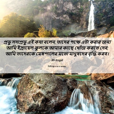 Picture 06 - যিহিষ্কেল 36:37 BENIRV - প্রভু সদাপ্রভু এই - Bible Verse Picture