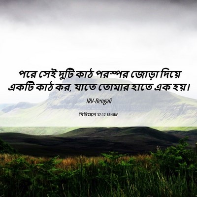 Picture 06 - যিহিষ্কেল 37:17 BENIRV - পরে সেই দুটি কাঠ - Bible Verse Picture