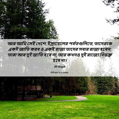 Picture 06 - যিহিষ্কেল 37:22 BENIRV - আর আমি সেই দেশে, - Bible Verse Picture