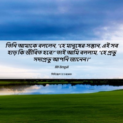 Picture 06 - যিহিষ্কেল 37:3 BENIRV - তিনি আমাকে বললেন, - Bible Verse Picture