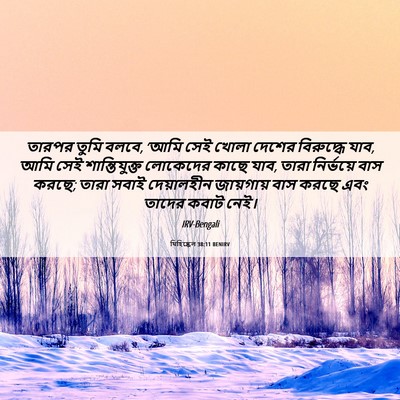 Picture 06 - যিহিষ্কেল 38:11 BENIRV - তারপর তুমি বলবে, - Bible Verse Picture