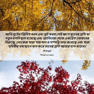 Picture 06 - যিহিষ্কেল 38:12 BENIRV - আমি লুটের জিনিস - Bible Verse Picture