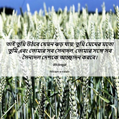Picture 06 - যিহিষ্কেল 38:9 BENIRV - তাই তুমি উঠবে যেমন - Bible Verse Picture