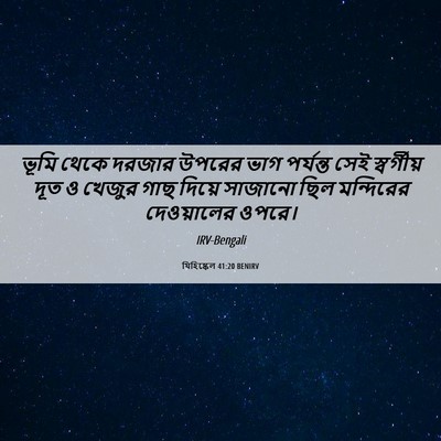 Picture 06 - যিহিষ্কেল 41:20 BENIRV - ভূমি থেকে দরজার - Bible Verse Picture