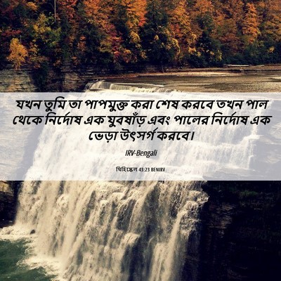 Picture 06 - যিহিষ্কেল 43:23 BENIRV - যখন তুমি তা - Bible Verse Picture