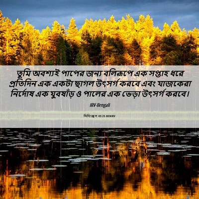 Picture 06 - যিহিষ্কেল 43:25 BENIRV - তুমি অবশ্যই পাপের - Bible Verse Picture