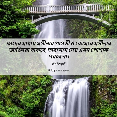 Picture 06 - যিহিষ্কেল 44:18 BENIRV - তাদের মাথায় - Bible Verse Picture