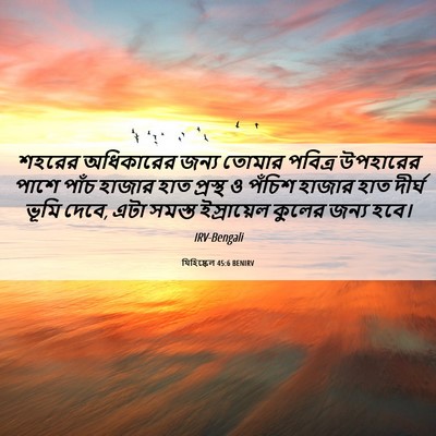 Picture 06 - যিহিষ্কেল 45:6 BENIRV - শহরের অধিকারের - Bible Verse Picture