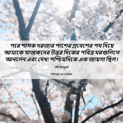 Picture 06 - যিহিষ্কেল 46:19 BENIRV - পরে শাসক দরজার - Bible Verse Picture