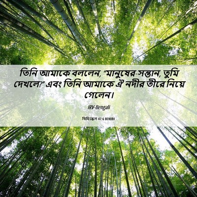 Picture 06 - যিহিষ্কেল 47:6 BENIRV - তিনি আমাকে বললেন, - Bible Verse Picture