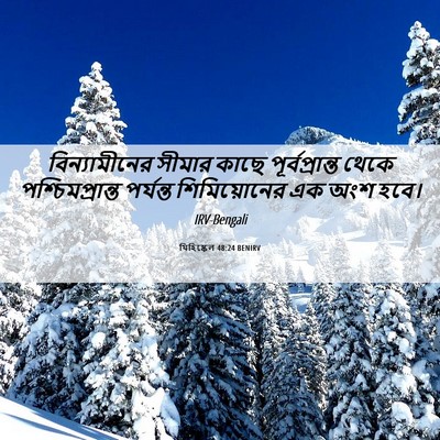 Picture 06 - যিহিষ্কেল 48:24 BENIRV - বিন্যামীনের সীমার - Bible Verse Picture