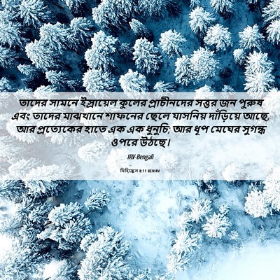 Picture 06 - যিহিষ্কেল 8:11 BENIRV - তাদের সামনে - Bible Verse Picture