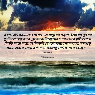 Picture 06 - যিহিষ্কেল 8:12 BENIRV - তখন তিনি আমাকে - Bible Verse Picture