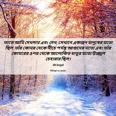 Picture 06 - যিহিষ্কেল 8:2 BENIRV - তাতে আমি দেখলাম - Bible Verse Picture