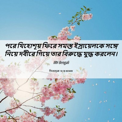 Picture 06 - যিহোচূৱা 10:38 BENIRV - পরে যিহোশূয় ফিরে - Bible Verse Picture
