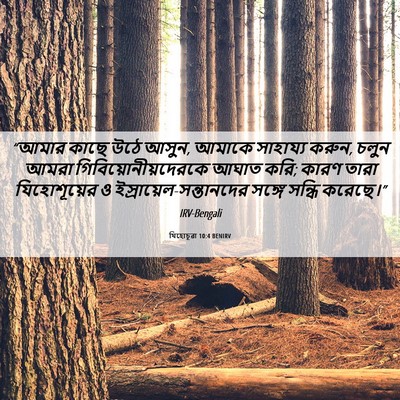 Picture 06 - যিহোচূৱা 10:4 BENIRV - “আমার কাছে উঠে - Bible Verse Picture
