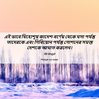Picture 06 - যিহোচূৱা 10:41 BENIRV - এই ভাবে যিহোশূয় - Bible Verse Picture