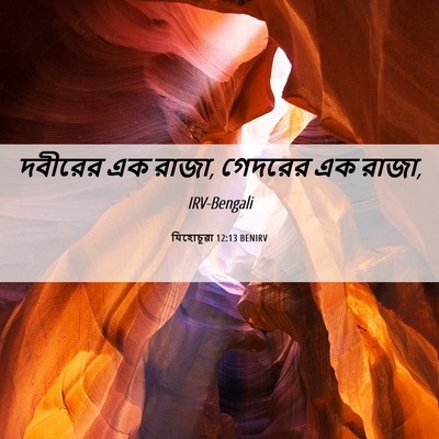 Picture 06 - যিহোচূৱা 12:13 BENIRV - দবীরের এক রাজা, - Bible Verse Picture