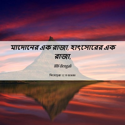 Picture 06 - যিহোচূৱা 12:19 BENIRV - মাদোনের এক রাজা, - Bible Verse Picture