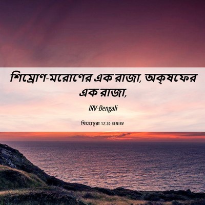 Picture 06 - যিহোচূৱা 12:20 BENIRV - শিম্রোণ-মরোণের এক - Bible Verse Picture