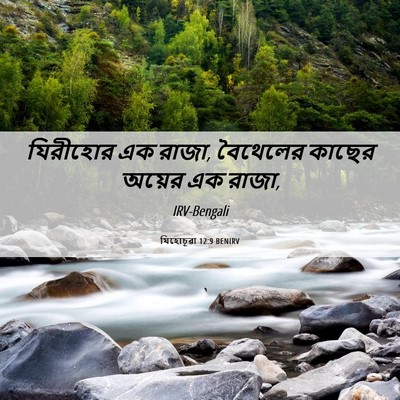 Picture 06 - যিহোচূৱা 12:9 BENIRV - যিরীহোর এক রাজা, - Bible Verse Picture