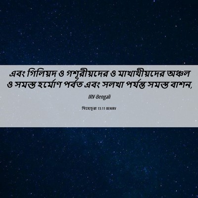 Picture 06 - যিহোচূৱা 13:11 BENIRV - এবং গিলিয়দ ও - Bible Verse Picture