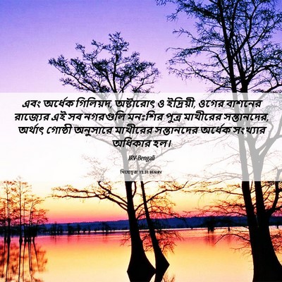 Picture 06 - যিহোচূৱা 13:31 BENIRV - এবং অর্ধেক - Bible Verse Picture