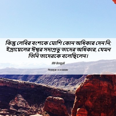 Picture 06 - যিহোচূৱা 13:33 BENIRV - কিন্তু লেবির - Bible Verse Picture