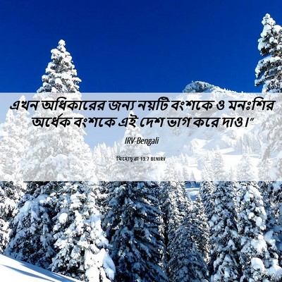 Picture 06 - যিহোচূৱা 13:7 BENIRV - এখন অধিকারের জন্য - Bible Verse Picture