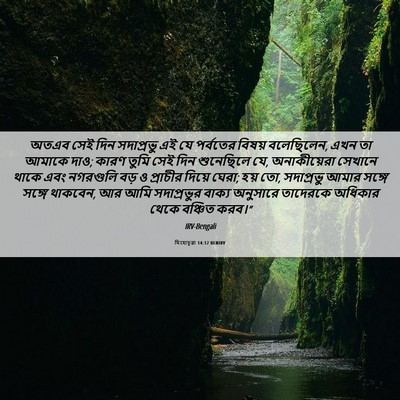 Picture 06 - যিহোচূৱা 14:12 BENIRV - অতএব সেই দিন - Bible Verse Picture