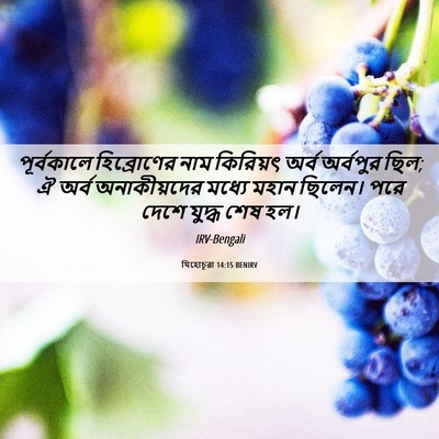 Picture 06 - যিহোচূৱা 14:15 BENIRV - পূর্বকালে - Bible Verse Picture