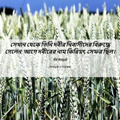 Picture 06 - যিহোচূৱা 15:15 BENIRV - সেখান থেকে তিনি - Bible Verse Picture