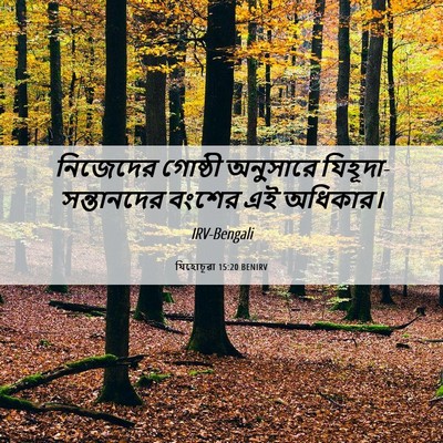 Picture 06 - যিহোচূৱা 15:20 BENIRV - নিজেদের গোষ্ঠী - Bible Verse Picture