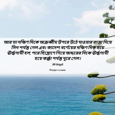 Picture 06 - যিহোচূৱা 15:3 BENIRV - আর তা দক্ষিণ দিকে - Bible Verse Picture