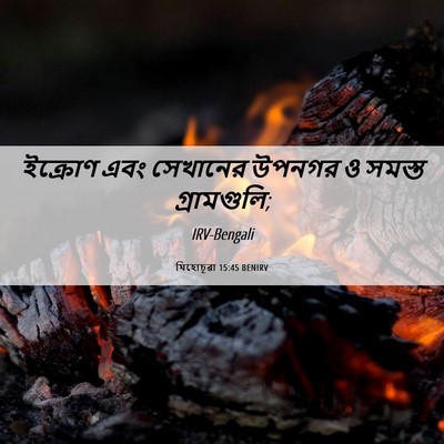 Picture 06 - যিহোচূৱা 15:45 BENIRV - ইক্রোণ এবং - Bible Verse Picture