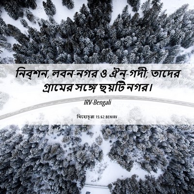 Picture 06 - যিহোচূৱা 15:62 BENIRV - নিব্‌শন, লবন-নগর ও - Bible Verse Picture