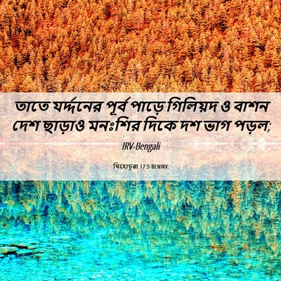 Picture 06 - যিহোচূৱা 17:5 BENIRV - তাতে যর্দ্দনের - Bible Verse Picture