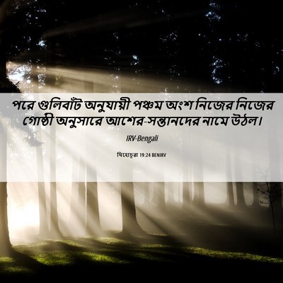 Picture 06 - যিহোচূৱা 19:24 BENIRV - পরে গুলিবাঁট - Bible Verse Picture