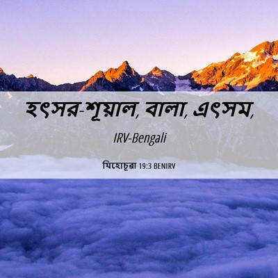 Picture 06 - যিহোচূৱা 19:3 BENIRV - হৎসর-শূয়াল, বালা, - Bible Verse Picture