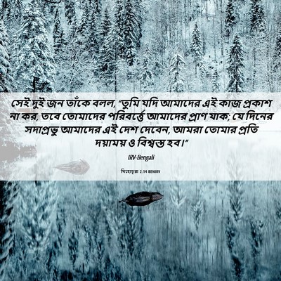 Picture 06 - যিহোচূৱা 2:14 BENIRV - সেই দুই জন তাঁকে - Bible Verse Picture